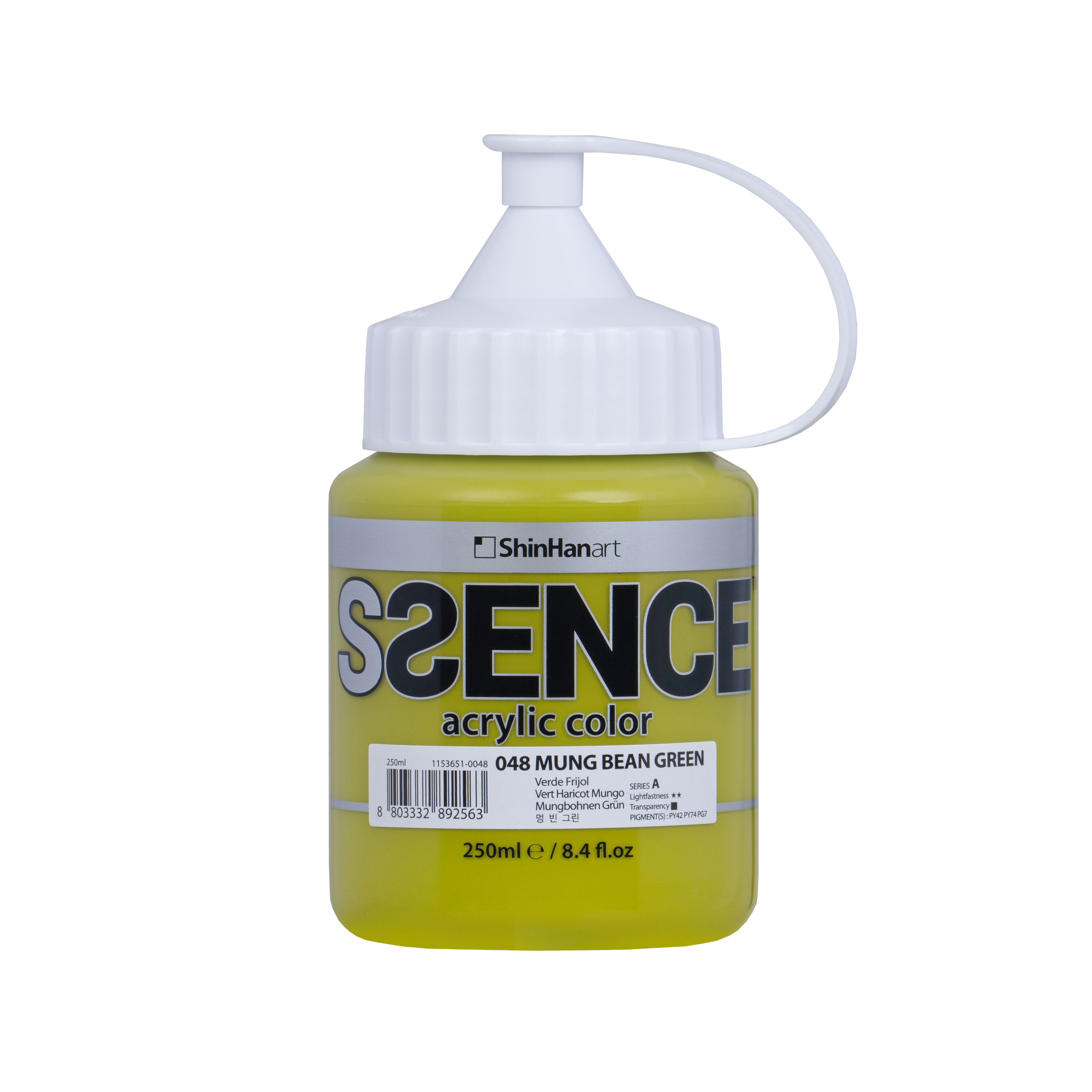 신한화구 에쎈스 아크릴물감 250ml 낱색 - 048 멍 빈 그린 (MUNG BEAN G) : 상상에이블
