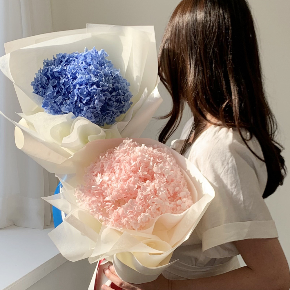 생일 수국꽃다발 기념일 축하꽃다발 꽃배달 꽃주문 프로포즈 꽃다발 : 플라워라 근조화환 축하화환