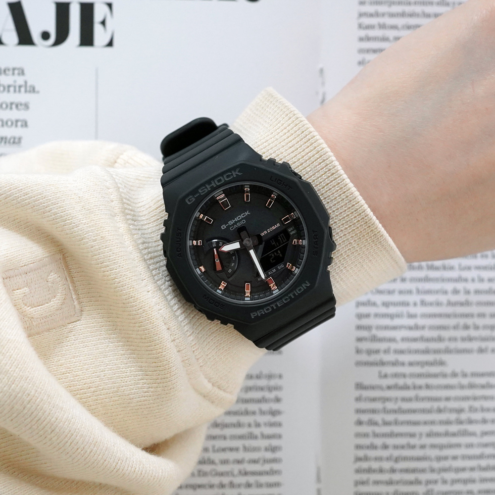 지샥 지얄오크 42mm 미니 사이즈 디지털 전자손목시계 블랙 : HighEnd
