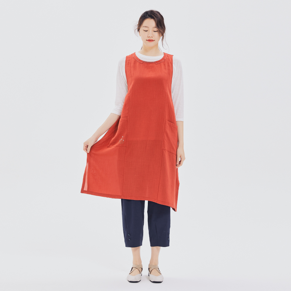 [돌실나이] 생활한복 여자 꽃자수 앞치마형 원피스 PL22D998 : 돌실나이