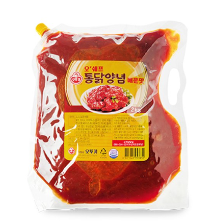 오뚜기 오쉐프 통닭양념 매운맛 2kg : 오늘은 무료배송