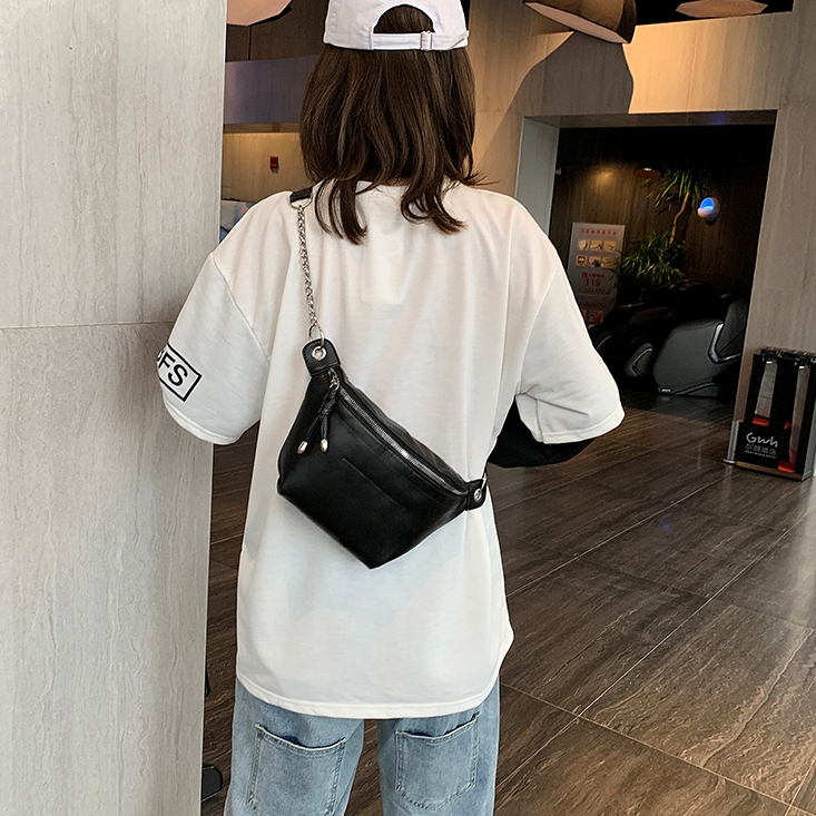 가볍고 사계절내내 예쁜 경량 체인 크로스 숄더백 미니 여자힙색 여행가방 직장인 대학생가방 : 민정상회