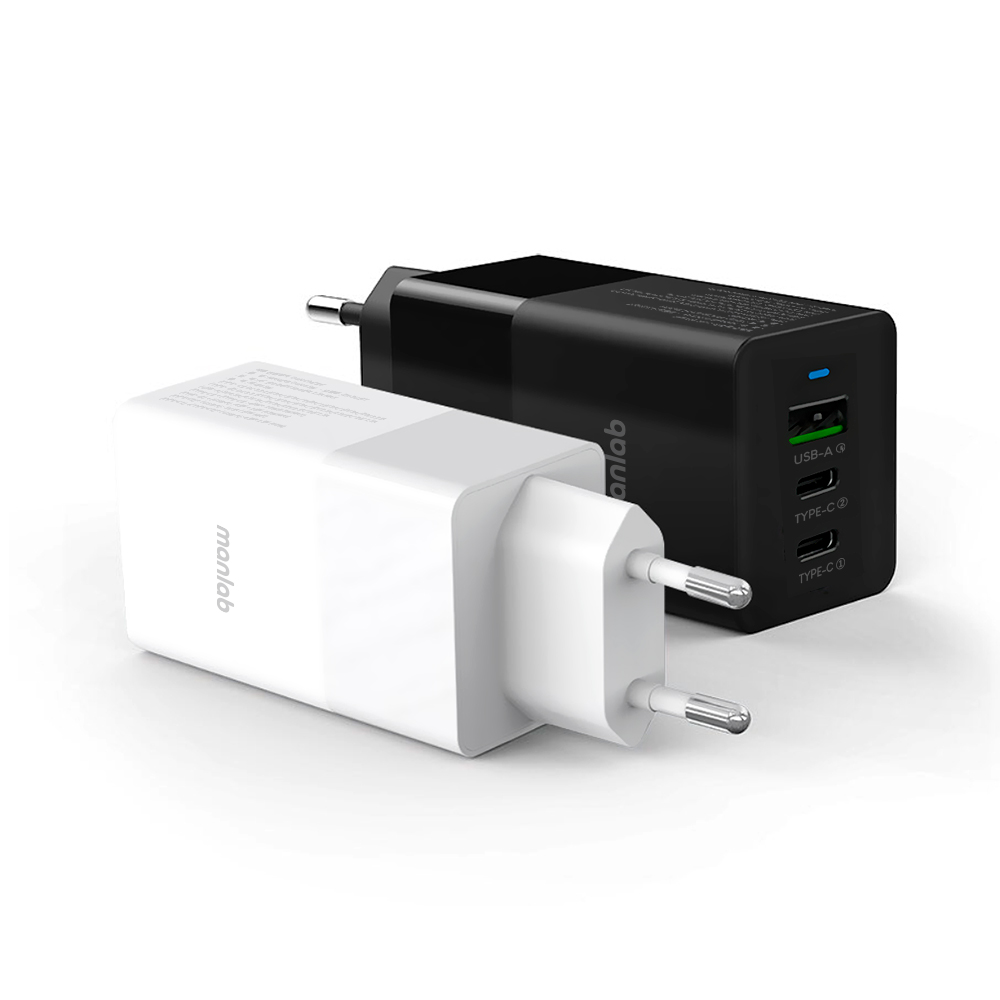 만렙 65W GaN 3포트 C타입 USB PD PPS 멀티 고속 충전기 아이폰 갤럭시 애플워치 갤럭시워치 충전 어댑터 : manlab. 만렙 공식몰