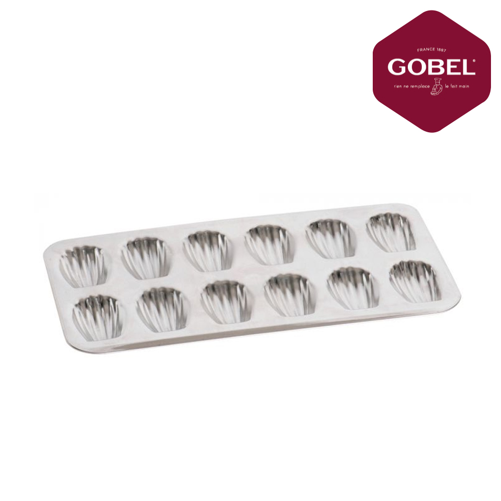 헬로베이킹 프랑스 GOBEL 양철 마들렌 틀 팬 12구 (고벨 구움과자 선물 디저트 빵) : 헬로베이킹