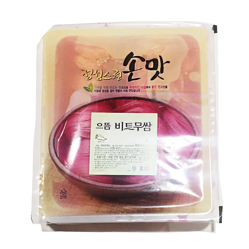으뜸농산 비트무쌈 3kg 쌈무 : 푸드엔마트