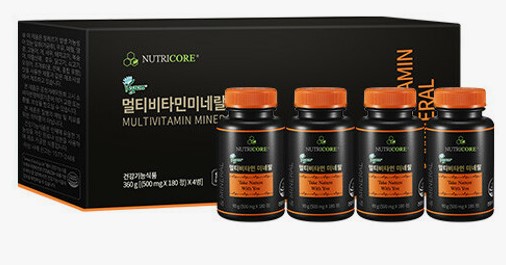 뉴트리코어 멀티비타민 미네랄 500mg x 180정 x 4병 4개월분 : 월촌마트