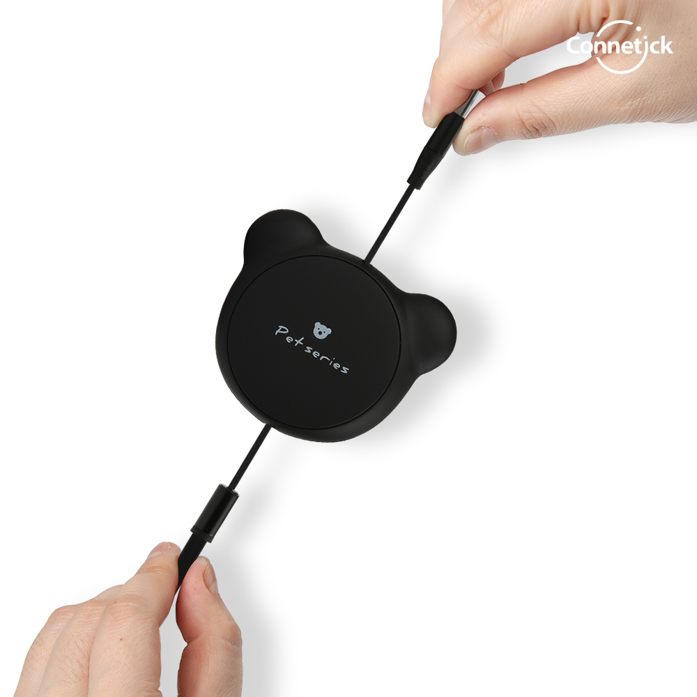 커네틱 미니베어 3in1 멀티 충전 릴케이블 USB 8핀 5핀 C타입 1+1 : 주식회사 씨앤에스파워