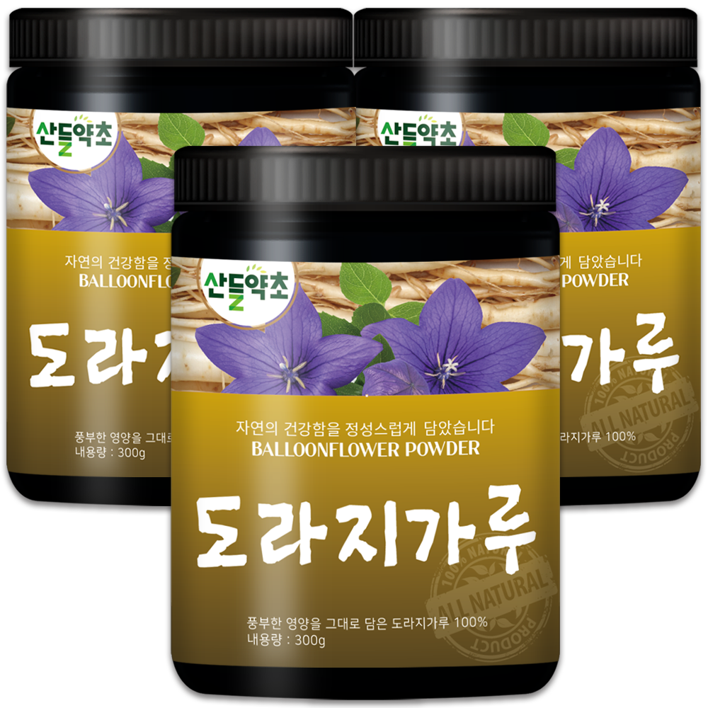 도라지가루 300gx3통 : 산들약초