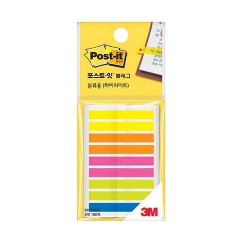 3M 포스트잇 플래그 분류용필름 하이라이트 알뜰팩 대용량 680-3KN 680-5KP 외 : 한이문구