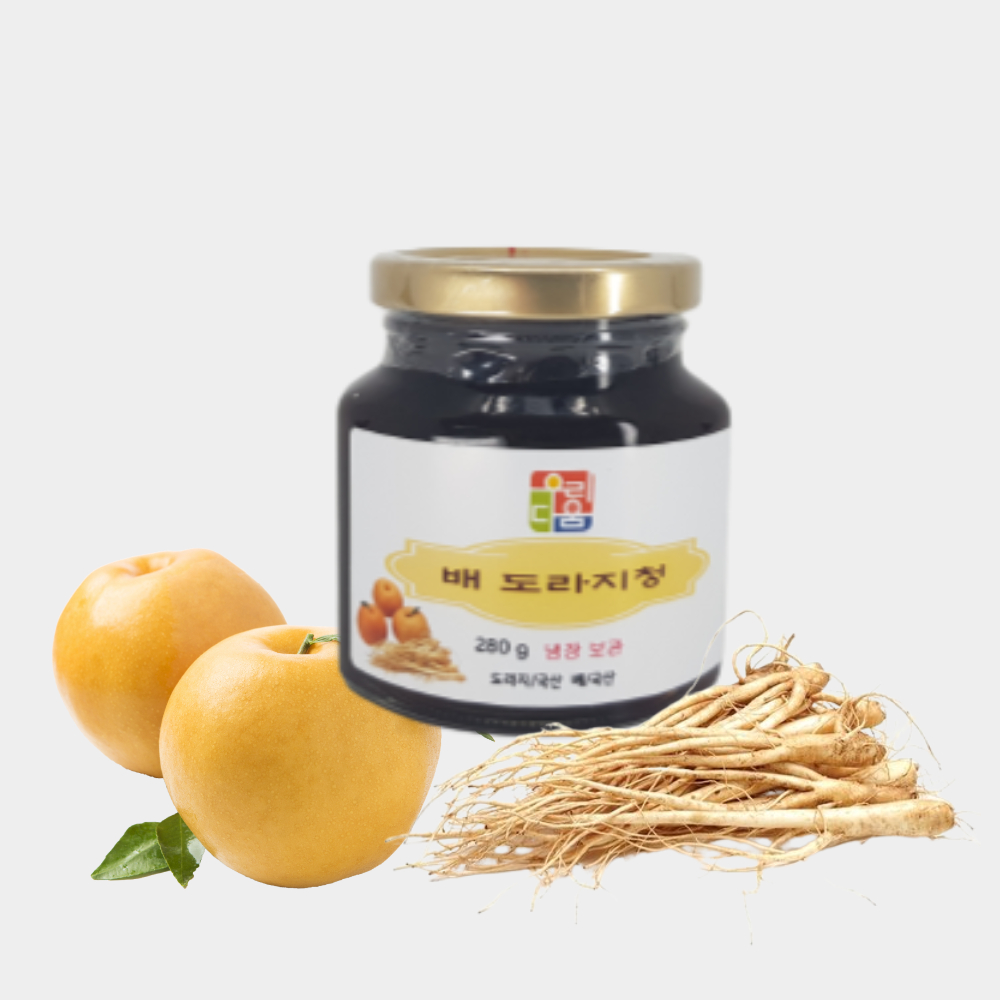 우리다움 국산 도라지 떠먹는 수제 배 도라지청 280 g : 우리다움 우리의전통수제간식
