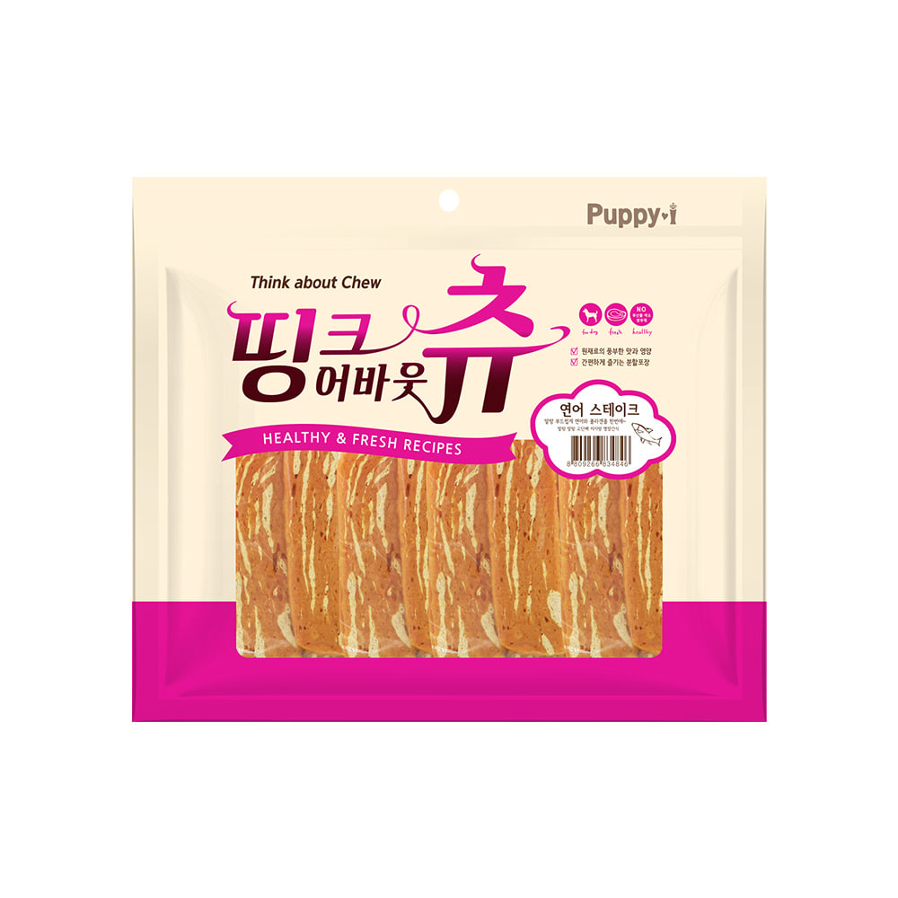 퍼피아이 띵크어바웃츄 강아지대용량간식 연어 스테이크, 300g, 1개 : 에이플러스 주식회사