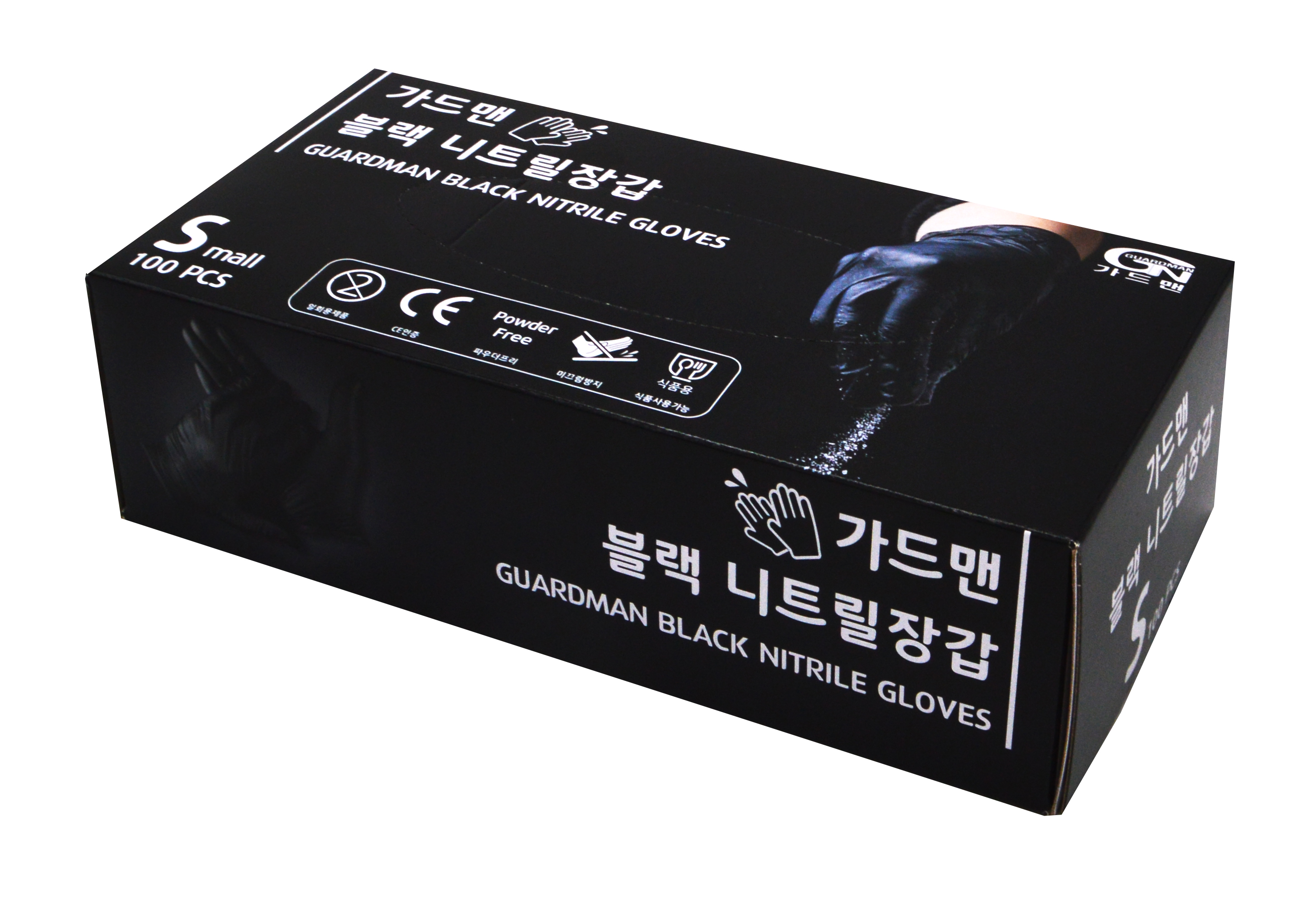 가드맨 라텍스 니트릴 장갑 일회용 슬림 위생 주방 식품용 셰프 학교 미용실 방역 1매 : 케이엠포스