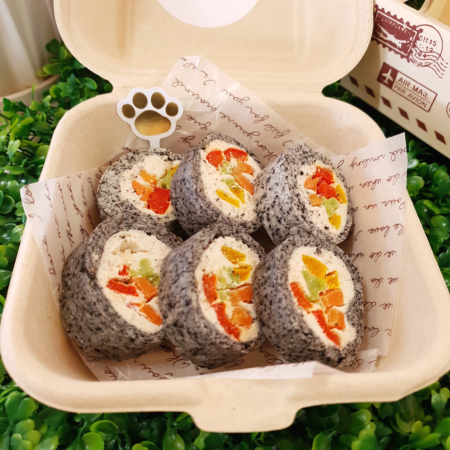강아지&고양이 김밥 6p (140g) 왕김밥 화식 테린 특별 간식 : 나니 맘