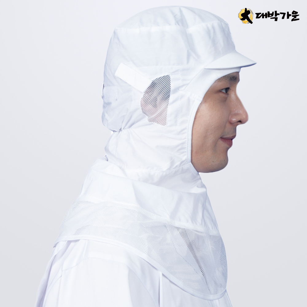 DCA47 제약회사 제빵공장 어깨 망사 식품모자 : 대박가운