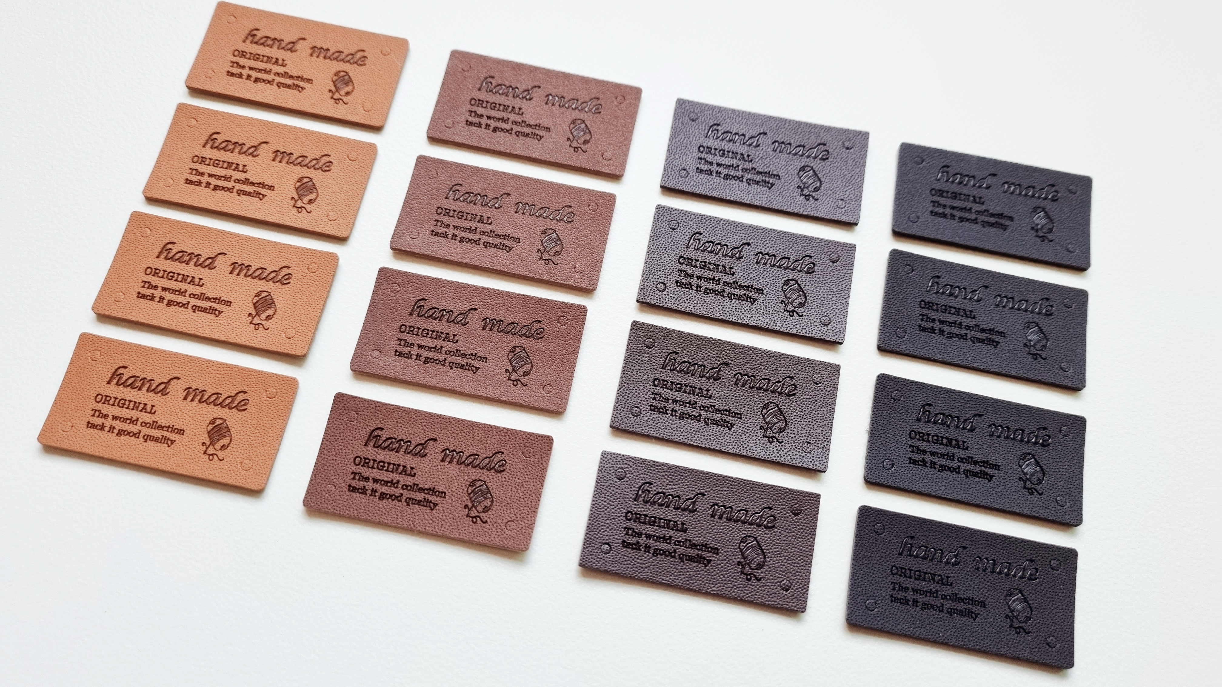 핸드메이드 가죽라벨 4가지 컬러 (leather label) : 디어코바늘