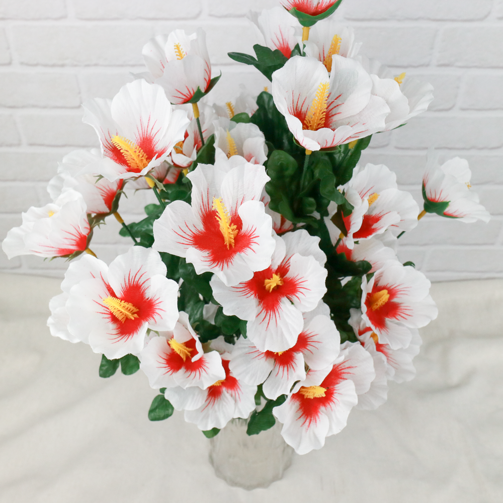 (24송이) 무궁화꽃 조화 인테리어 소품 플라워 성묘조화 헌화 우리나라꽃 3color : 아이템창고