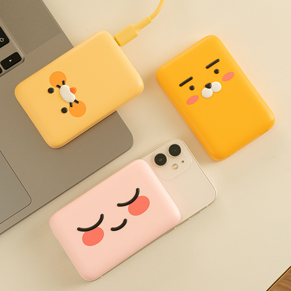 [고속 충전] 카카오프렌즈 어부바 맥세이프 무선 충전 보조배터리 5000mAh (춘식이) : 주식회사 리튬포어스