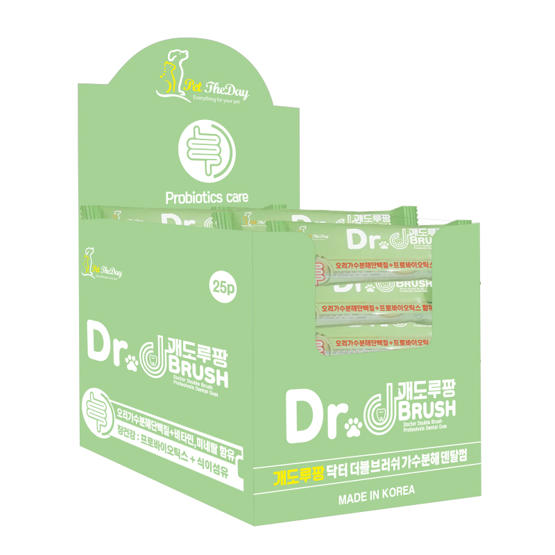 [복수구매 DC]개도루팡 닥터더블브러쉬 가수분해 관절건강 25p 국내산 기능성 식품 : 펫더데이
