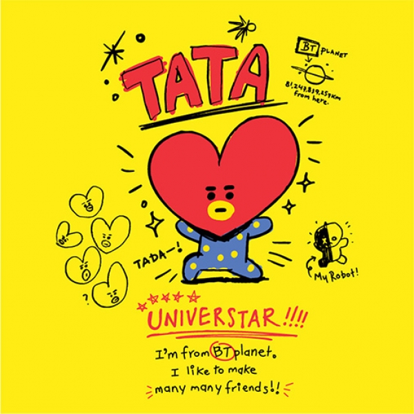 BT21 방탄 BTS 라인 굿즈 두들링 타타 캔버스 그리기 : 다살꾸야