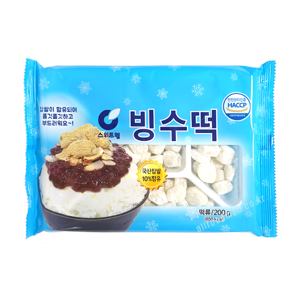 스위트웰 빙수떡 200g / 빙수재료 팥빙수 디저트 토핑 콩가루 아이스크림 : 올푸드몰