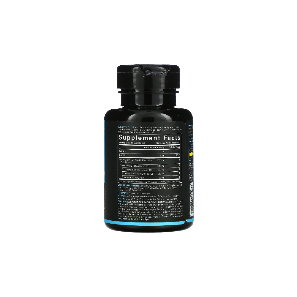 SR 스포츠리서치 오메가3 피쉬오일 1,250mg 30정 소프트겔 알래스카오메가 Omega-3 Fish Oil 트리플스트렝스 EPA DHA 이피에이... 