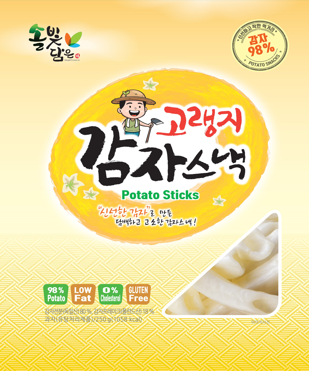 [삼화상사]솔빛담은 스낵  고랭지 감자스낵 (250g) - 3 봉지 : 삼화상사