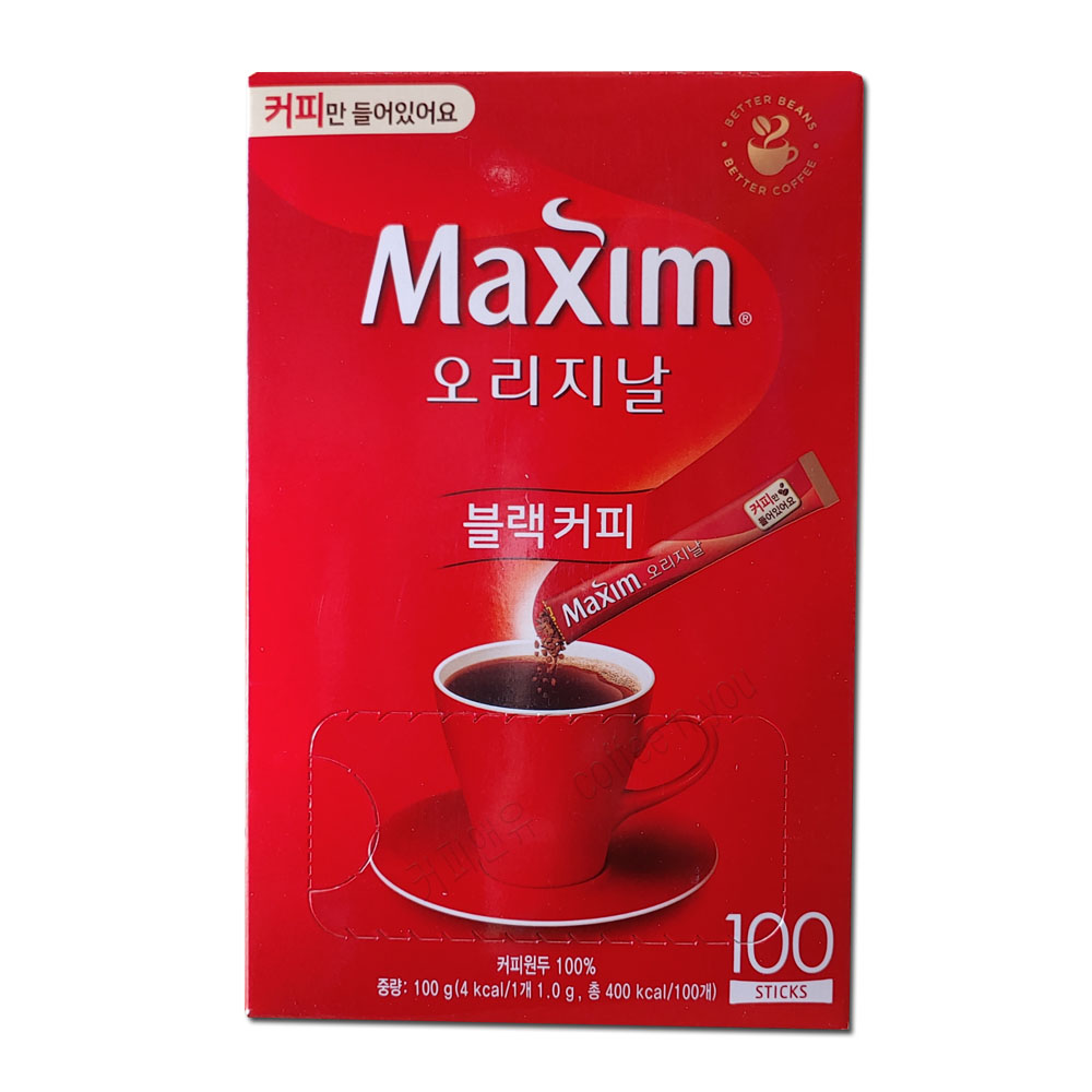 맥심 오리지날 블랙커피 100T 커피만 들어있어요 : Coffee n you