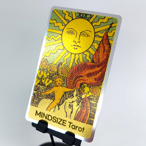 타로명함 사주카페 철학관 행운카드점 tarot 고급 골드펄카드 은테두리 명함 745 : 마인드사이즈