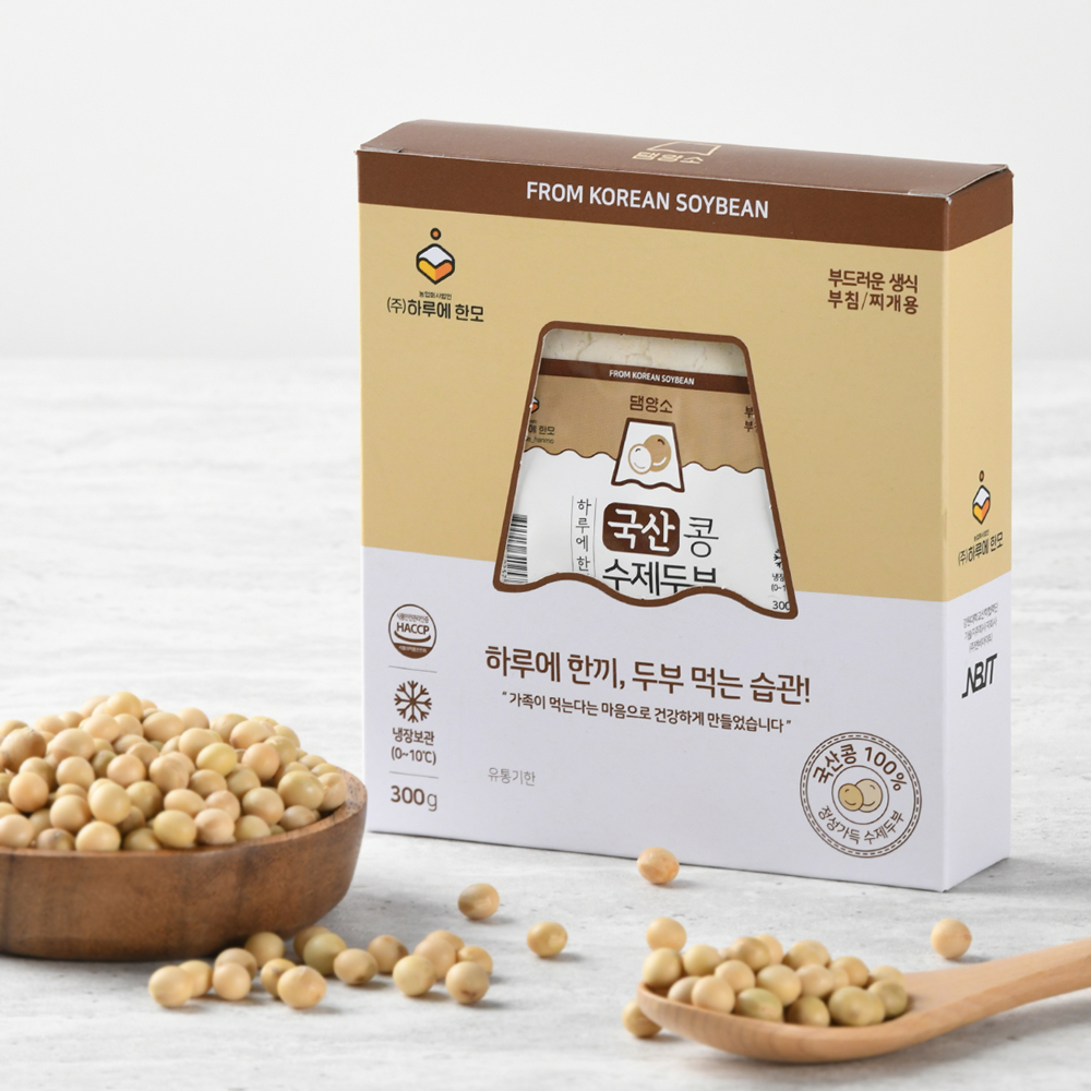 [맛보기세트] 댐양소 100%국산콩 손두부1개+순두부1개+콩물1개 : 하루에 한모