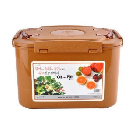 이젠 황토진공항아리 사각 16L / 김치,매실,오이지 진공밀폐용기 : 만땅하우스