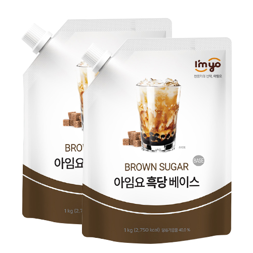 아임요 흑당 베이스 1kg X 2개 흑설탕 흑당시럽 [소비기한 2026.01.28] : 고고커피 스토어