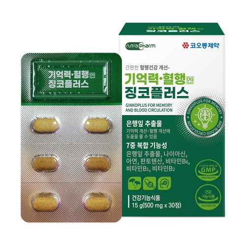 프리미엄 징코 앤 메모리 플러스 약3개월 은행잎추출물 영양제 혈액순환 기억력 개선 도움 : 오픽마켓