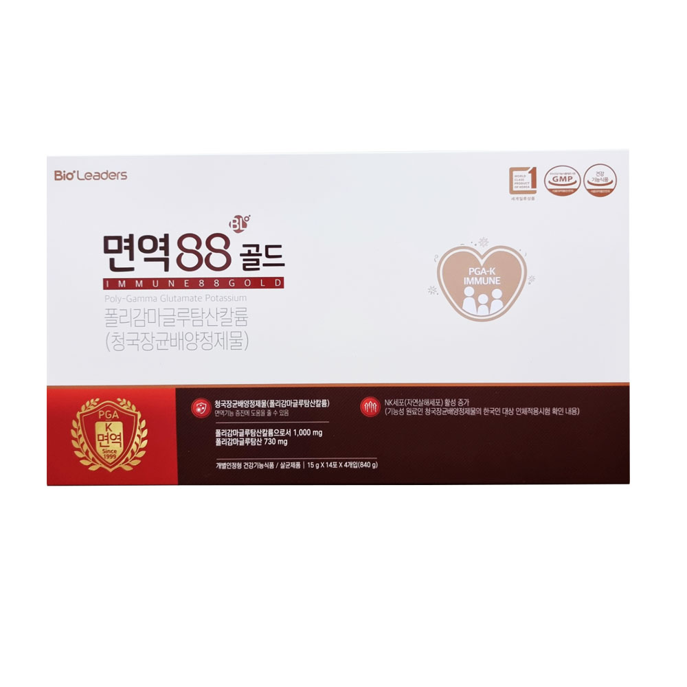 바이오리더스 면역88골드 4주분 1박스(15g x 14포 x 4개입) 면역팔팔 총56포 : THE 담다