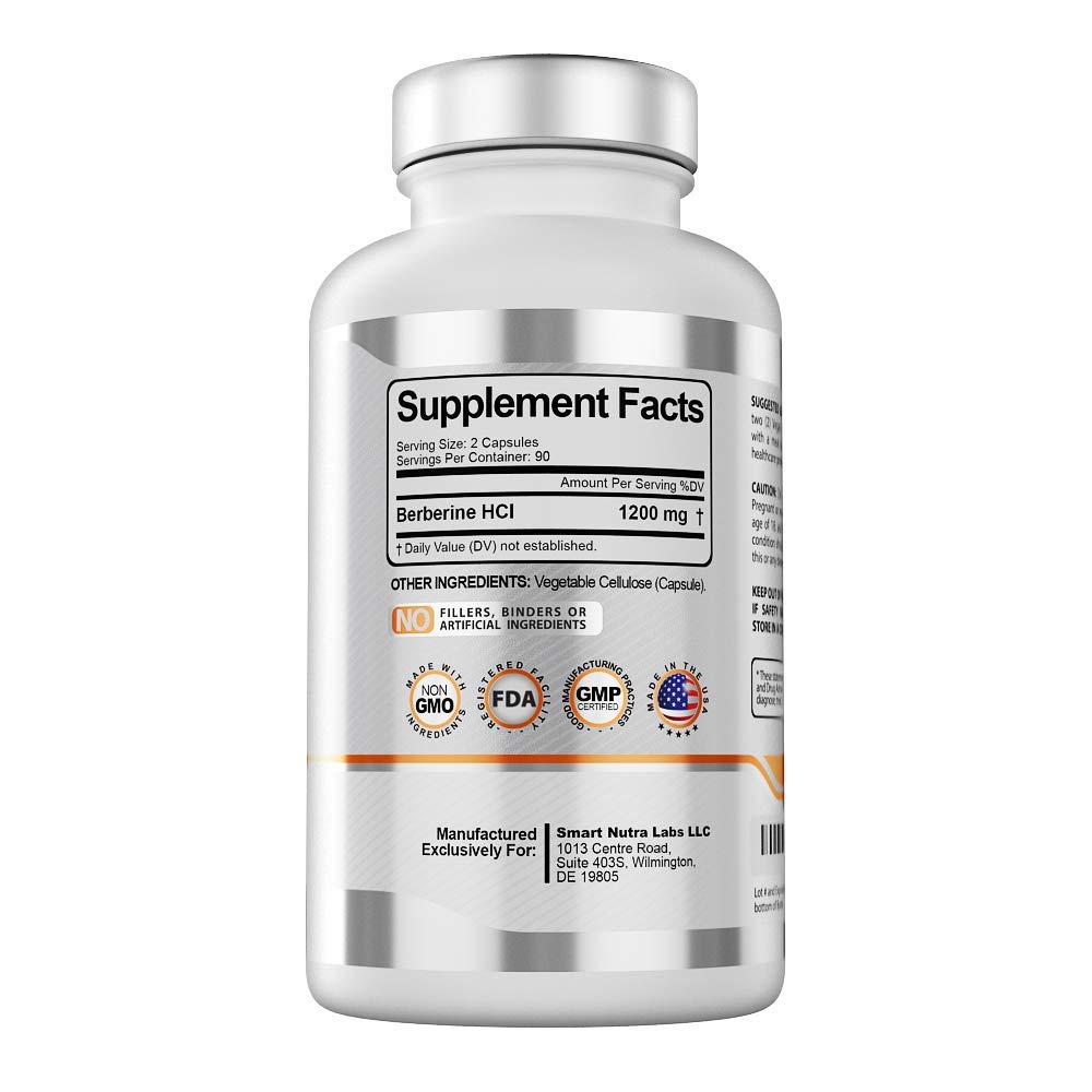 스마트누트라랩 베르베린 600mg 180캡슐 3개월분 인슐린 저항성 메트포민 대체 : 어바인비타민