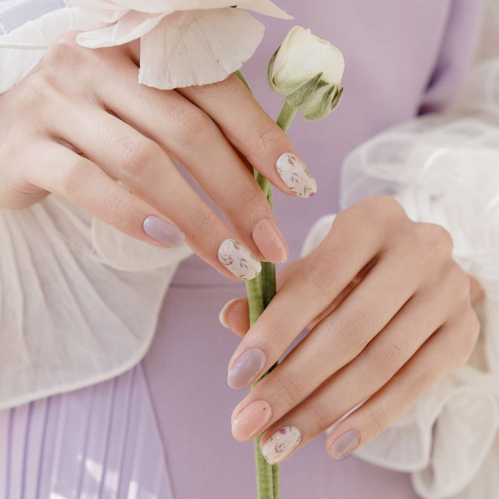 [램프ㅇ] 엣지유 샵젤 코티지코어 30+4pcs 셀프젤네일 네일스티커 : EDGEU