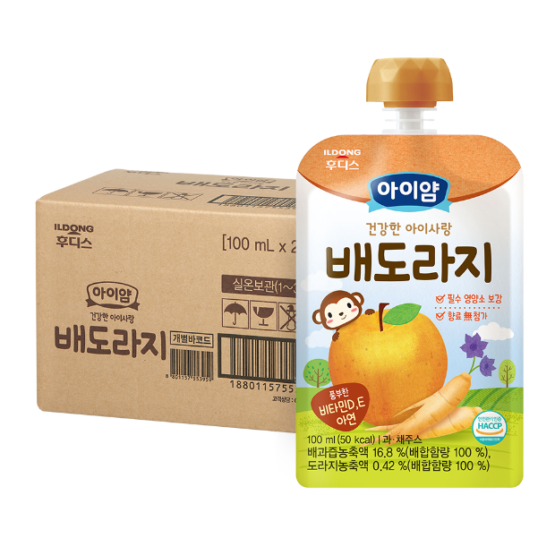 일동후디스 아이얌 건강한 아이사랑 주스 배도라지 100ml x 20개 : 주식회사 이마음커머스