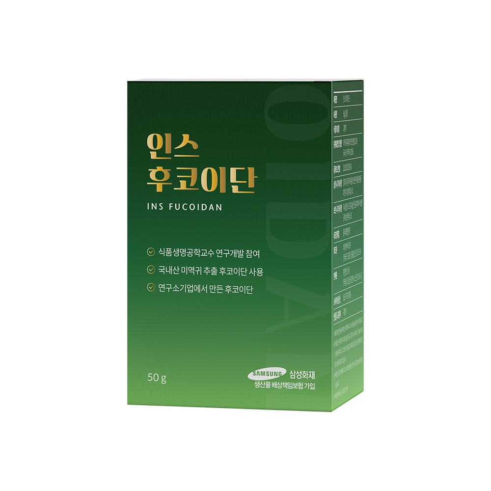 더 정성드린 인스 후코이단 50g 1박스(1개월) 100% 미역귀 후코이단 : 인스