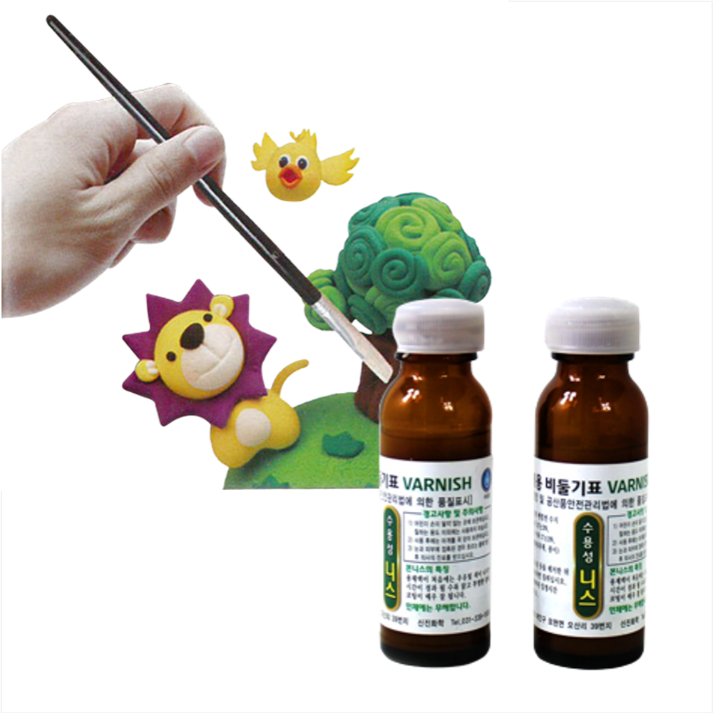 신진화학 공예용 지점토바니쉬 목재 점토 찰흙 코팅 광택용 친환경 니스 30ml : 이로운세상의시작