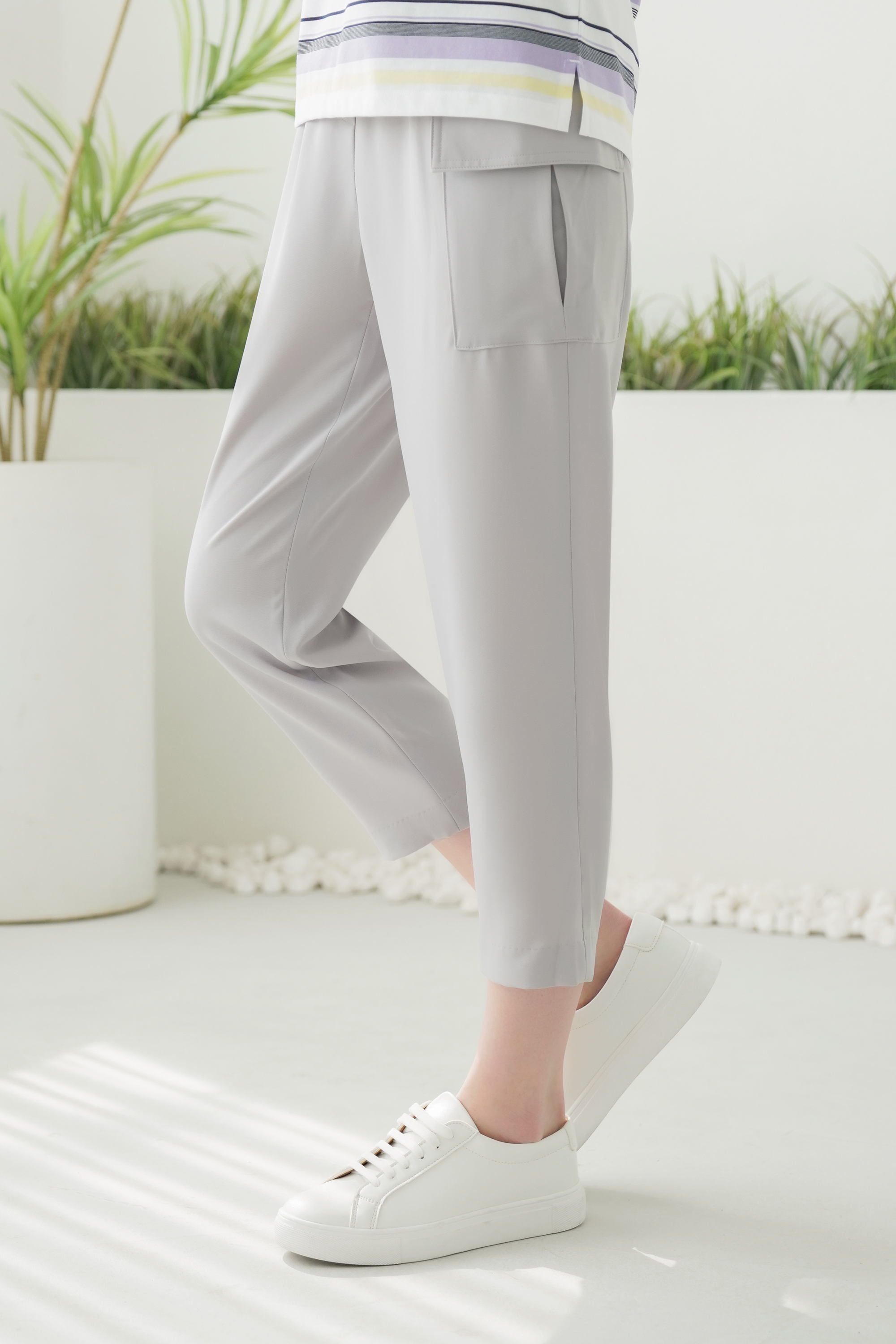 PAT 피에이티 아웃포켓 포인트 밴딩 세미 배기 팬츠 1I41605 : PAT 피에이티