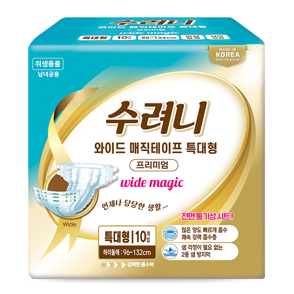 수려니 언더웨어 중대형 80매 남여공용 성인용 요실금 팬티 기저귀 : 골드메디스