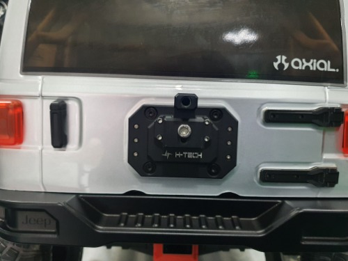 RC 1/6 Scale Axial SCX6 Jeep JLU Wrangler 알루미늄 메탈 스페어타이어 캐리어 : 에이치테크
