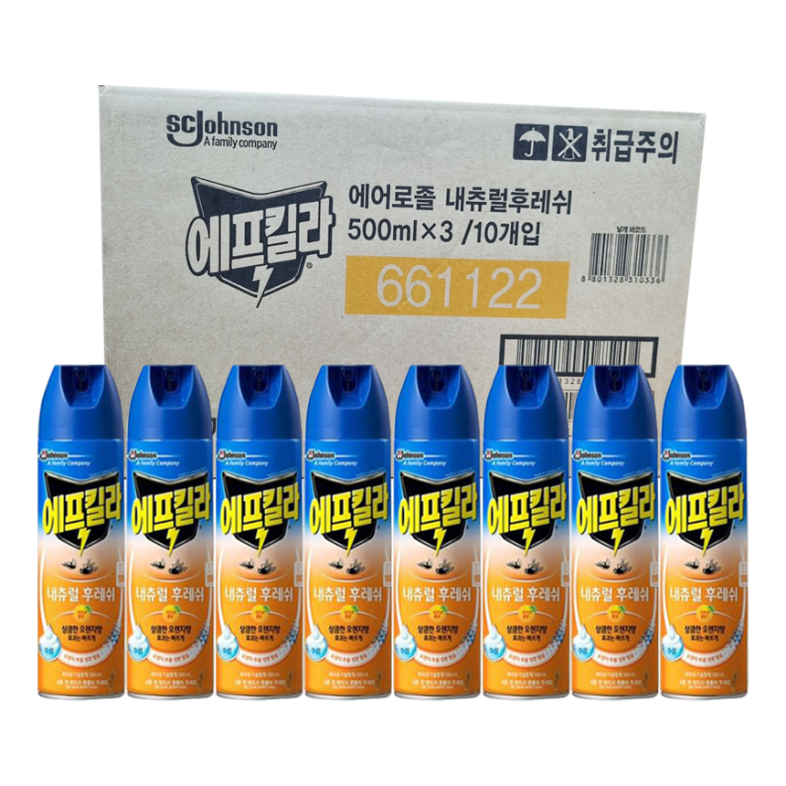 에프킬라 500ml x 30개 에어졸킨 모기약 파리약 홈키파 : 007유통