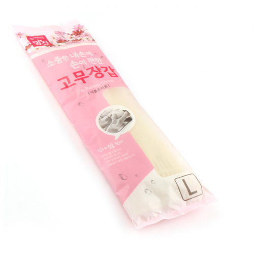 명진 고무장갑 대(L) 양손 미색 210번 : 강대리상회
