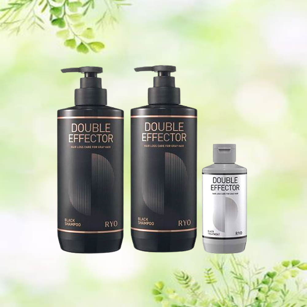 1+1 려 블랙 샴푸 더블이펙터 염색샴푸 새치 543ml (트리트먼트/컬러마스크사은품) : THE 민트