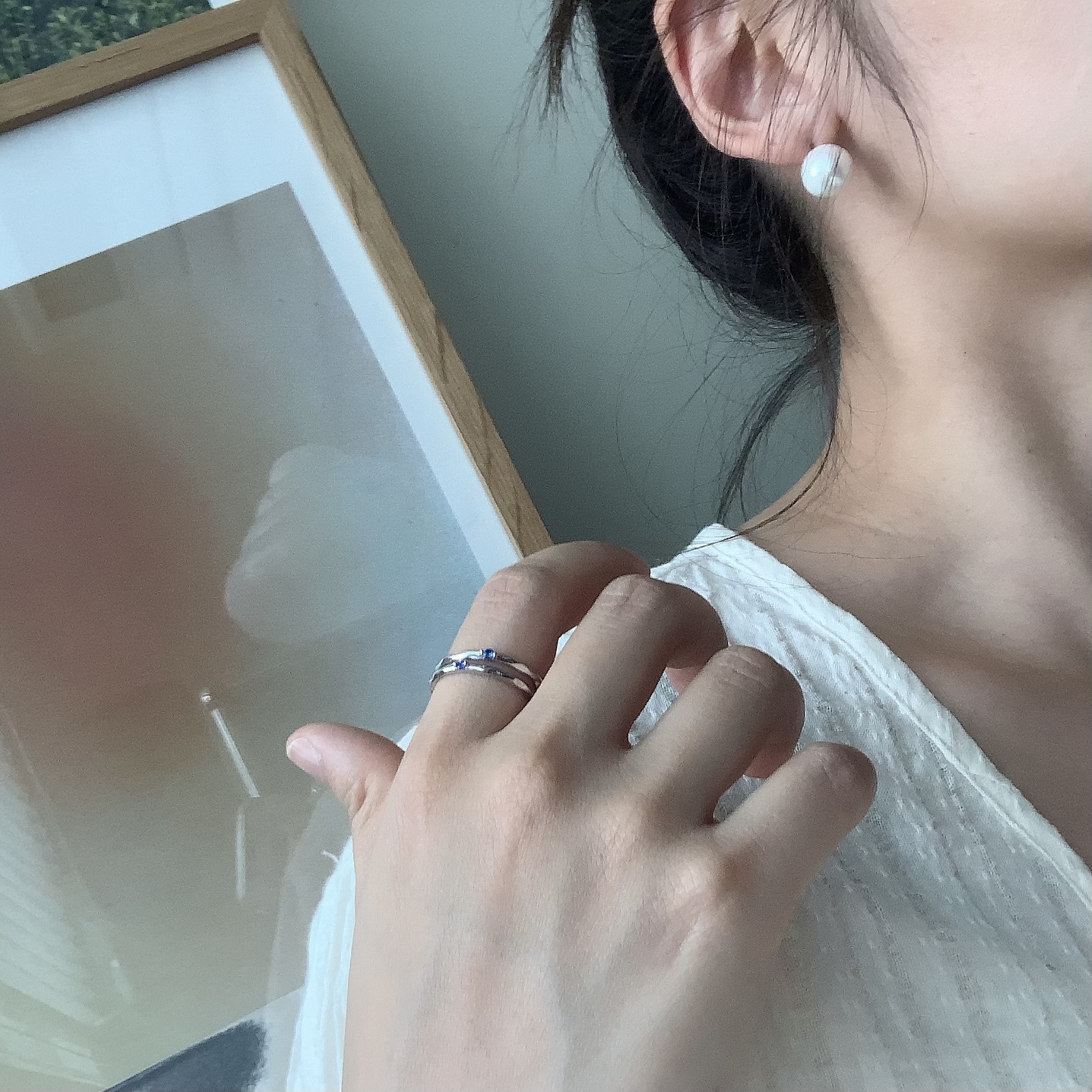 모이찌 핵진주귀걸이 왕진주이어링 (12mm은침) 격식룩 데일리룩 코디 아이템 : moitie