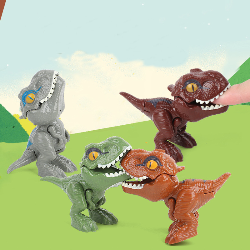9cm 손가락 쥐라기 세계 공룡 Indonus 렉스 스냅 분대 동물 인형 이 소 감 : 베이비 무무