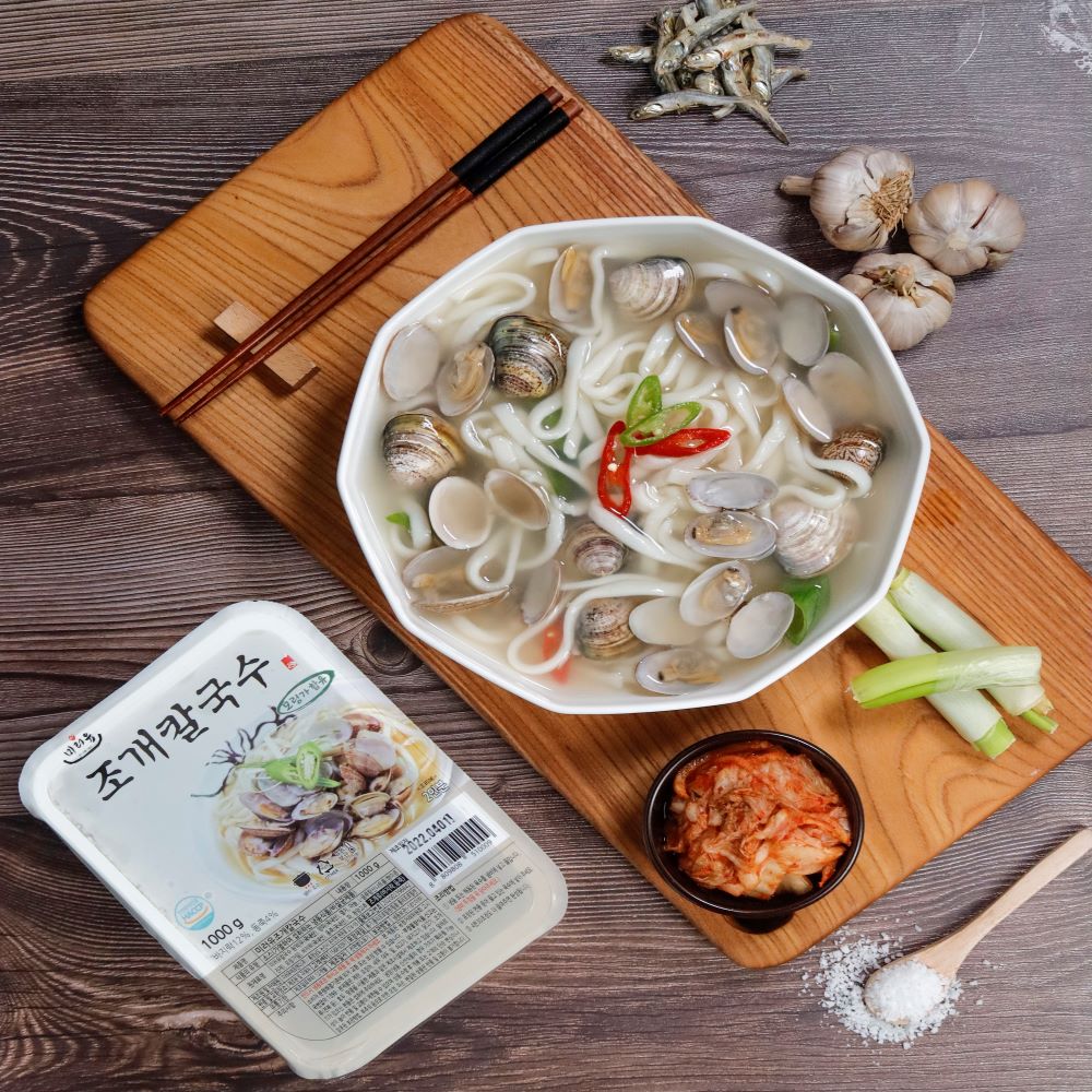 미러유 조개칼국수 2인분 1300g 대전칼국수맛집 밀키트칼국수 간편조리 : 미러유 COOK