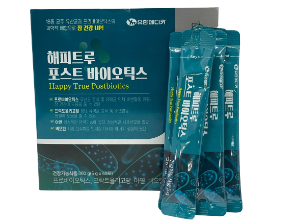 유한메디카 해피트루 포스트 바이오틱스 60포 2개월분 아연 비오틴 : D.S Pharm 덕성팜