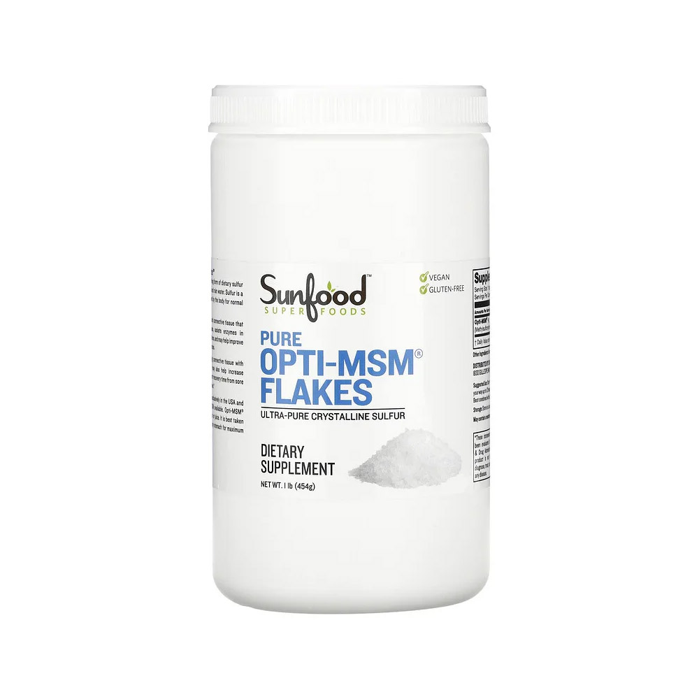 Sunfood 선푸드 순수 옵티-MSM 플레이크 1 lb (454 g) : 또랭이 스토어