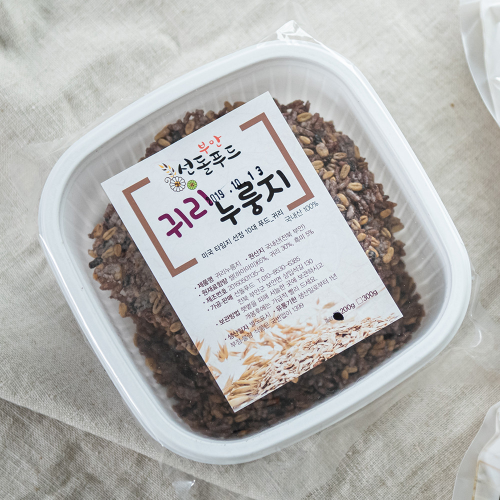 100% 국산 무첨가물 혼합곡누룽지 구수하고 바삭한 얇은 누룽지 200g : 산뜨레팜